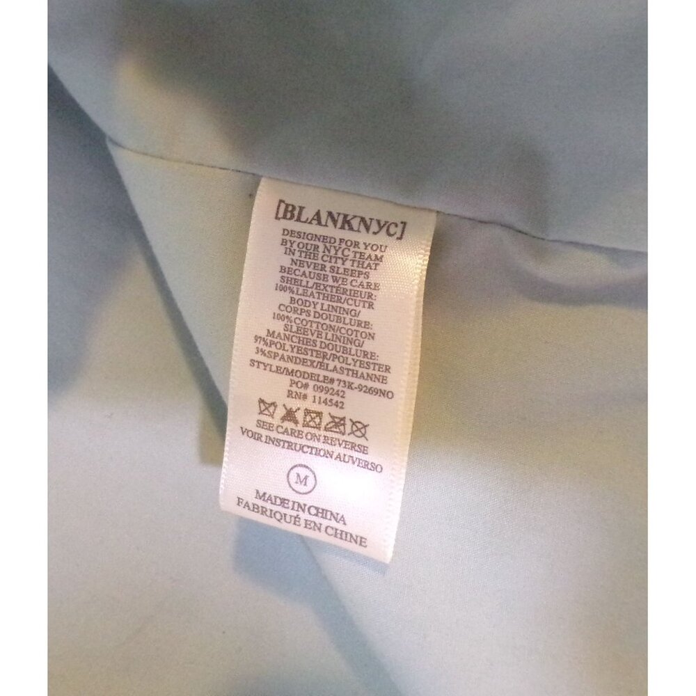 🆕BLANKNYC Suede Moto Jacket Basil (Mint) Medium - Picture 11 of 11